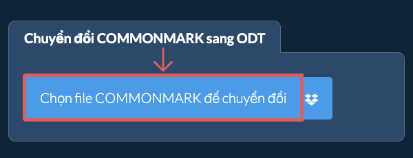 Chuyển đổi COMMONMARK sang ODT