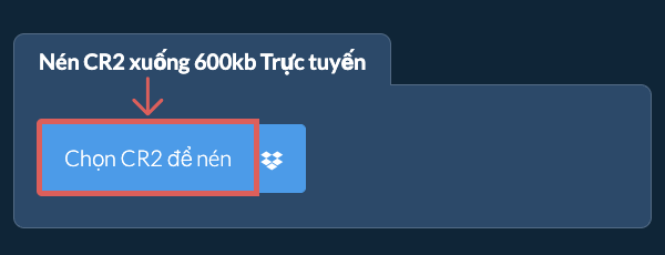 Nén CR2 xuống 600kb Trực tuyến