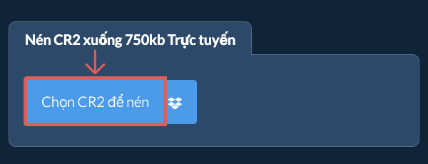 Nén CR2 xuống 750kb Trực tuyến
