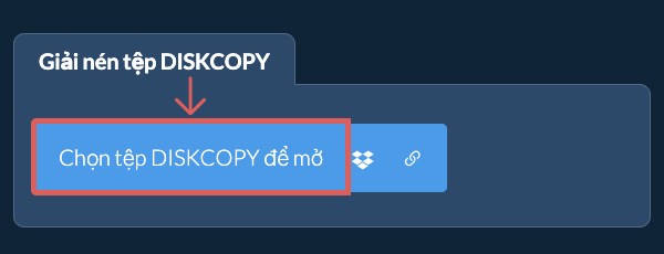 Giải nén tệp DISKCOPY