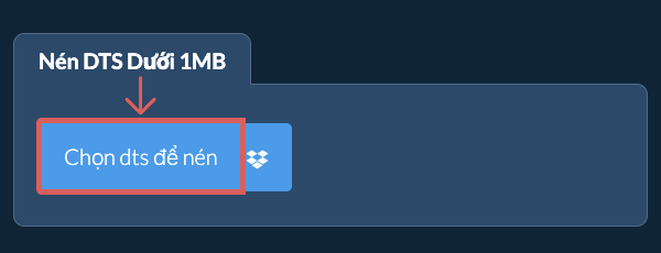 Nén dts Dưới 1MB