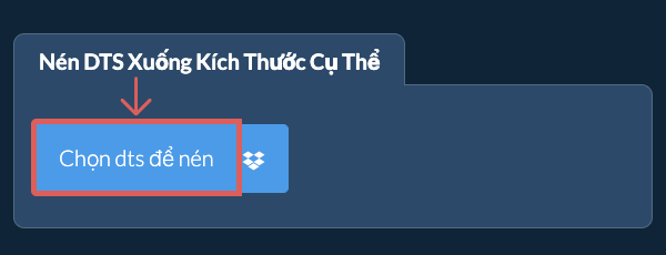Nén dts Dưới kích thước cụ thể