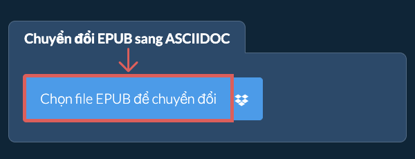 Chuyển đổi EPUB sang ASCIIDOC