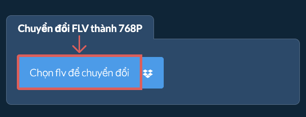 Chuyển đổi flv thành 768p