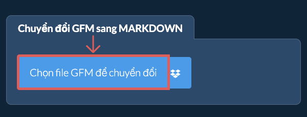 Chuyển đổi GFM sang MARKDOWN