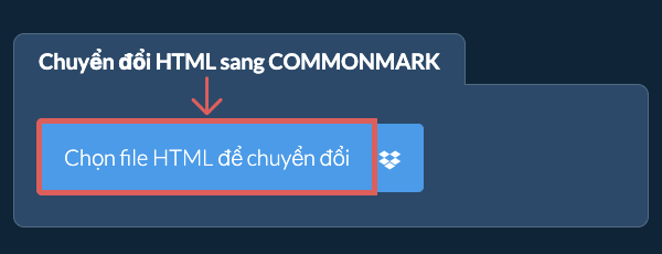 Chuyển đổi HTML sang COMMONMARK