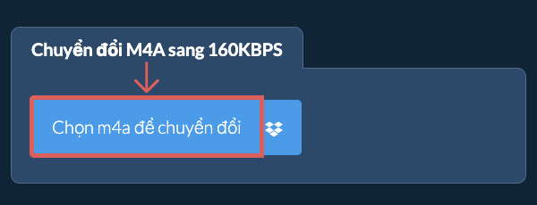 Chuyển đổi m4a sang 160kbps