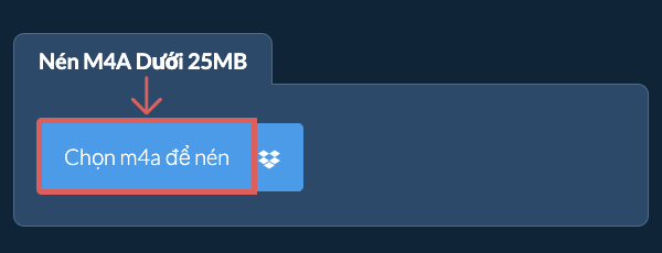 Nén m4a Dưới 25MB