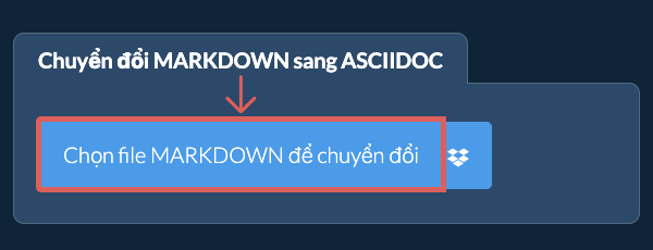 Chuyển đổi MARKDOWN sang ASCIIDOC