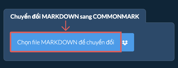 Chuyển đổi MARKDOWN sang COMMONMARK