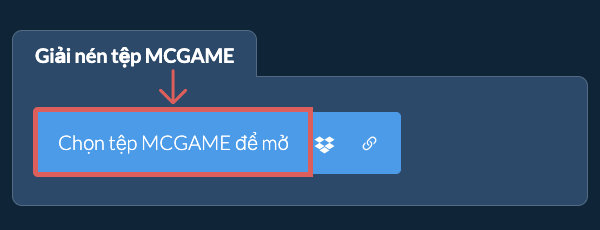 Giải nén tệp MCGAME