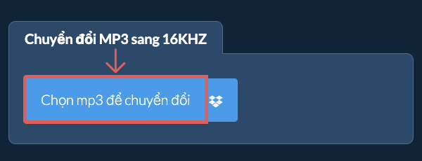 Chọn mp3 để chuyển đổi