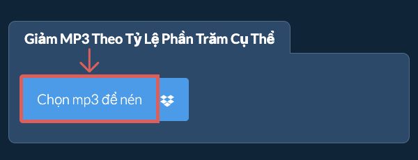Giảm Kích Thước mp3 Bởi tỷ lệ phần trăm cụ thể