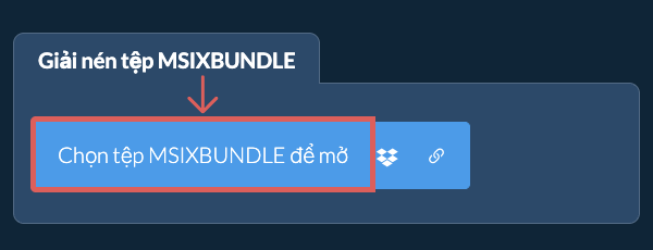 Giải nén tệp MSIXBUNDLE