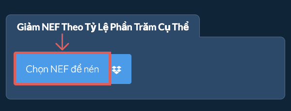 Giảm kích thước NEF bởi tỷ lệ phần trăm cụ thể