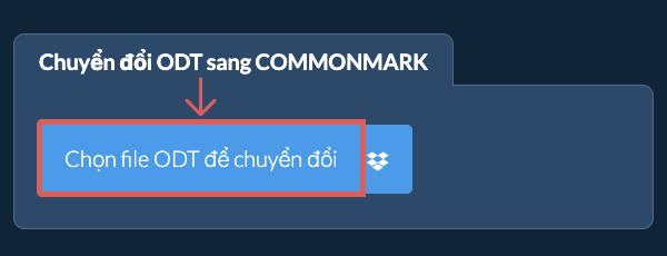 Chuyển đổi ODT sang COMMONMARK