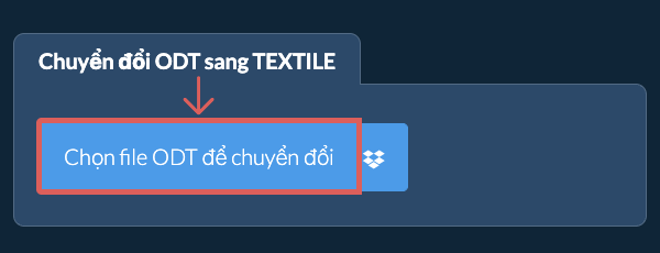 Chuyển đổi ODT sang TEXTILE