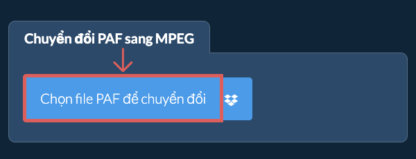 Chuyển đổi PAF sang MPEG