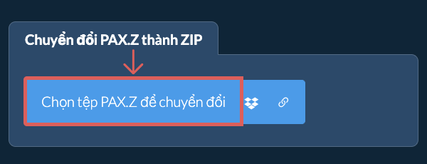 Chuyển đổi PAX.Z thành ZIP