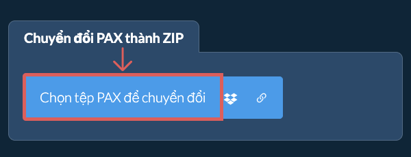 Chuyển đổi PAX thành ZIP