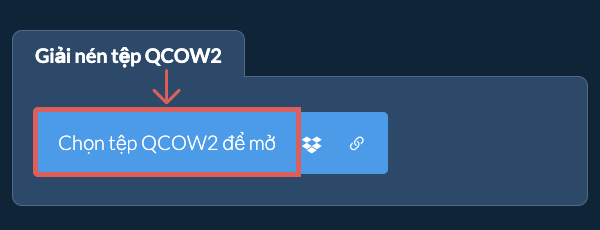 Giải nén tệp QCOW2