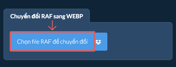 Chuyển đổi RAF sang WEBP