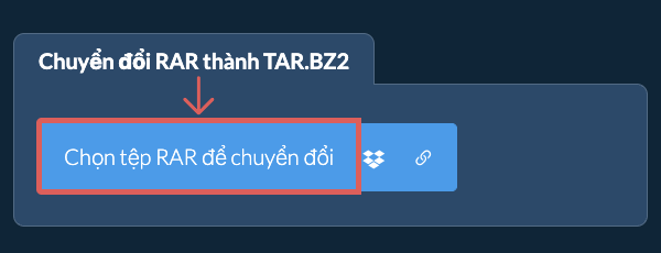 Chuyển đổi RAR thành TAR.BZ2