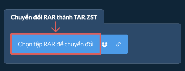 Chuyển đổi RAR thành TAR.ZST