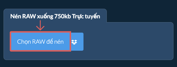 Nén RAW xuống 750kb Trực tuyến