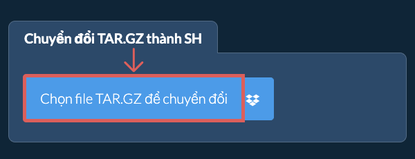 Chuyển đổi TAR.GZ thành SH