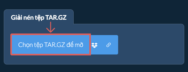 Giải nén tệp TAR.GZ