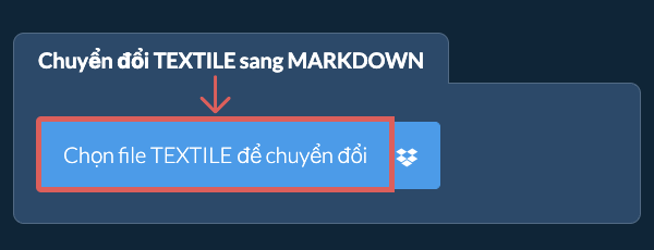Chuyển đổi TEXTILE sang MARKDOWN