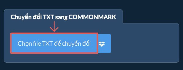 Chuyển đổi TXT sang COMMONMARK