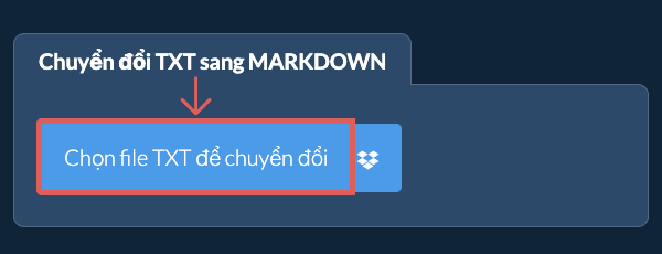 Chuyển đổi TXT sang MARKDOWN