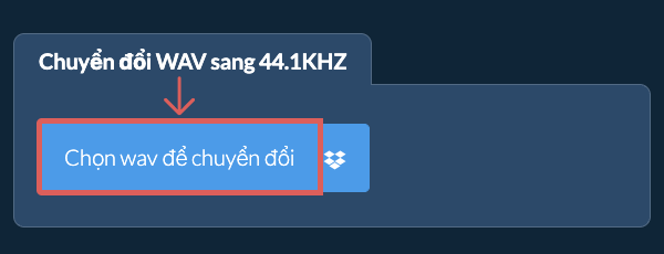Chọn wav để chuyển đổi