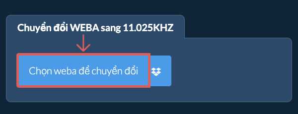 Chọn weba để chuyển đổi