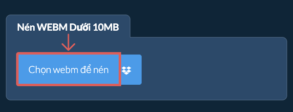 Nén webm Dưới 10MB