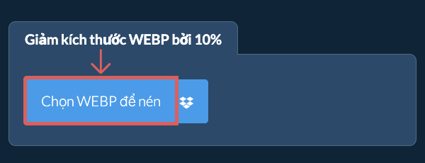 Giảm kích thước WEBP bởi 10%