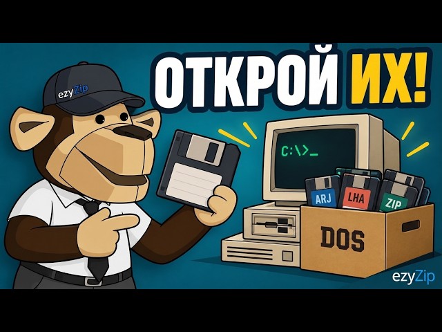 Как Извлечь Старые Архивы Эпохи DOS Онлайн Бесплатно