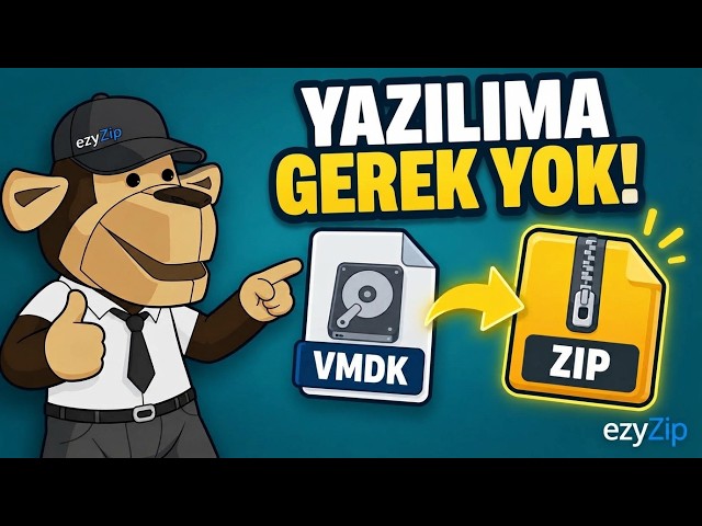 VMDK dosyası ZIP formatına ücretsiz çevrimiçi nasıl dönüştürülür