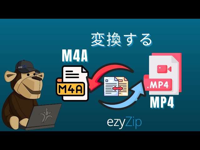 M4AからMP4へ変換