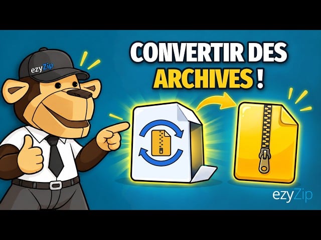 Comment convertir des fichiers exe en ligne avec ezyZip (gratuit, sans installation)