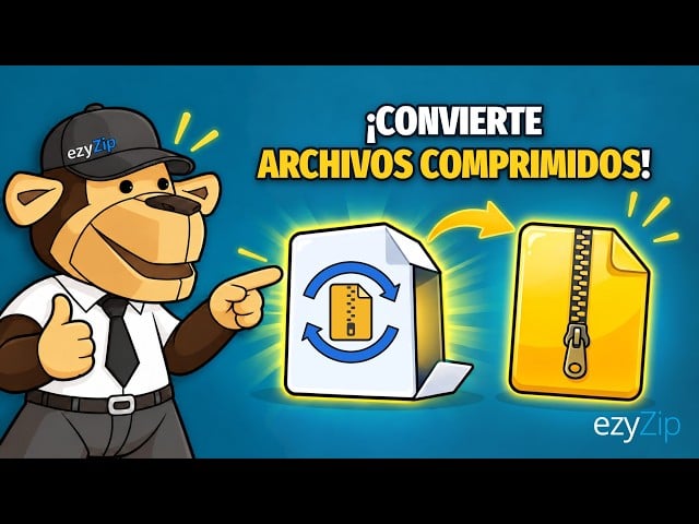 Cómo convertir archivos exe en línea con ezyZip (gratis, sin instalación)