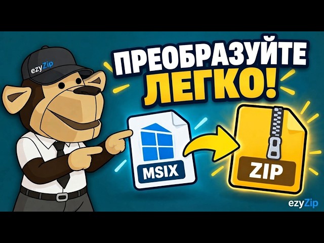 Как конвертировать MSIX в ZIP онлайн бесплатно