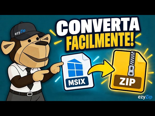Como converter MSIX para ZIP