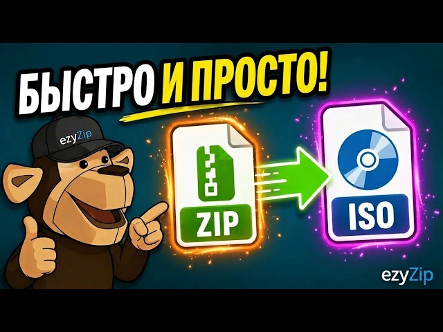 Как Конвертировать ZIP в ISO Онлайн Бесплатно